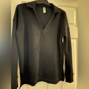 SPANX air essentials polo Black V-Neck Sweater
